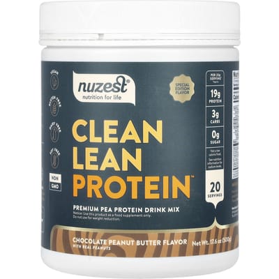 Nuzest, Clean Lean Protein, Saveur Chocolat Beurre de Cacahuète, 500 g (17,6 onces)