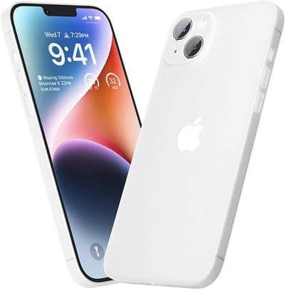 Mobiq - Ultra Dun Hoesje geschikt voor iPhone 14 | Ultradun hoesje | Minimaal Telefoonhoesje | Dun hoesje | Ultra Thin Case | Tegen Krassen