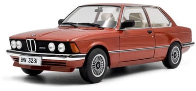 Modelauto BMW 323i (E21) 1980 kastanienrot metallic - Schaal 1:18