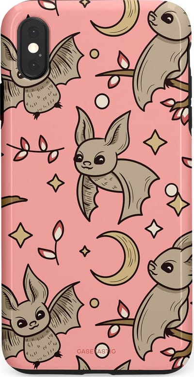 Casetastic Hoesje Geschikt voor Apple iPhone Xs Max - Stijlvolle Beschermende Duo-layer Case - Nachtelijke vlucht