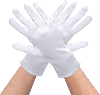 Korte Satijnen Handschoenen voor Dames - Perfect voor Halloween, Bruiloft en Feestjes, Elegante Opera en Dans Handschoenen