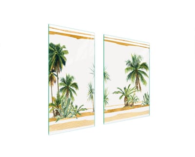 TMK ArtDeko - Snijplank - Glas - Motief Palmen - 75x52 cm