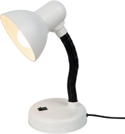 Luxus Europe - Bureaulamp Nino Wit - Leeslamp - Bureauverlichting voor Thuis en Kantoor