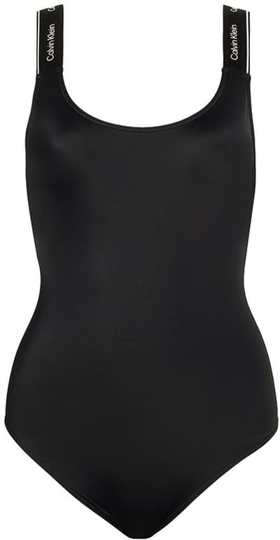 Calvin Klein dames badpak straps logo zwart