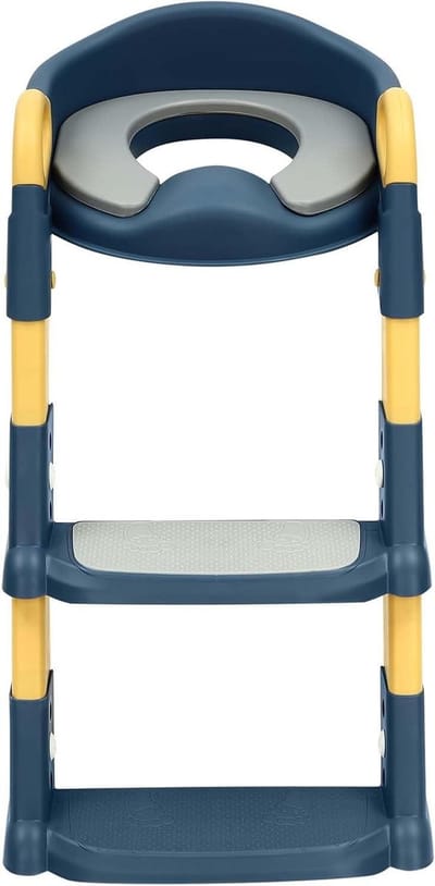 Kinder toiletbril - Zindelijkheidstrainer trap - Zindelijkheidstraining - 6 Hoogte standen - 54 x 20 cm - Blauw