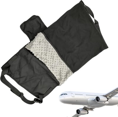 Vliegtuigbed Kinderen - Stoelverlenger - Comfortabel Slapen - Eenvoudige Montage - 79x44cm - Zwart
