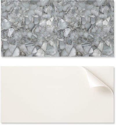 Zelfklevend vinylpaneel met print voor de woonkamer, 100x50 cm, mozaïek van steen met nerven.