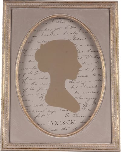 Baroque - Fotolijst - Fotolijst 13x18 cm - Grijs - Resin - Staand/Liggend - 22x17x1.5 - Polyresin