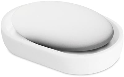 Zeepbakje – Zeephouder Mat Wit – Resin – 11,8 x 8,3 cm – Badkamer Accessoire [BW3021C]