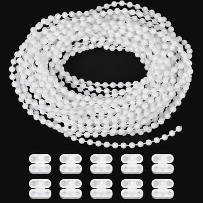 Rolgordijnkoord 6 M - Inclusief 10 connectoren - 4,5 mm clips - Geschikt voor verschillende gordijnen - ShopVlot