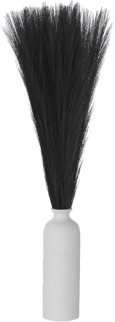 Kunstmatige Pampas Grassen - Nep Drogen Bloemen - Decoratie Binnen - Zacht & Kleurrijk - 43 cm Stelen - Zwart
