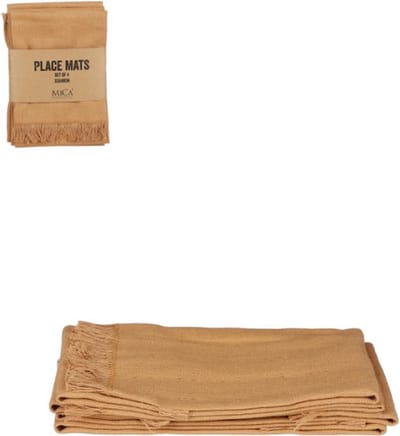 Mica Decorations Villia Placemats 48 x 33 cm - Bruin - 4 stuks