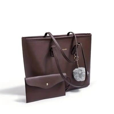 Bovista Handtas Dames - Schoudertas - School - Shopper - Schooltas - Werktas - Set - Koffie