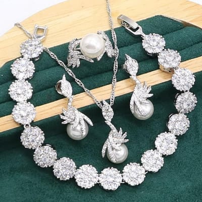 Diamant Bezaaide Zirconium Damespakken Zijn Modieus Licht En Luxueus 10 yards gray