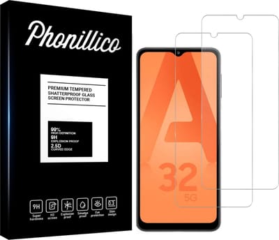 Screenprotector voor Samsung Galaxy A32 5G - 2 stuks Beschermglas van glas Transparante glazen schermbeschermfolie