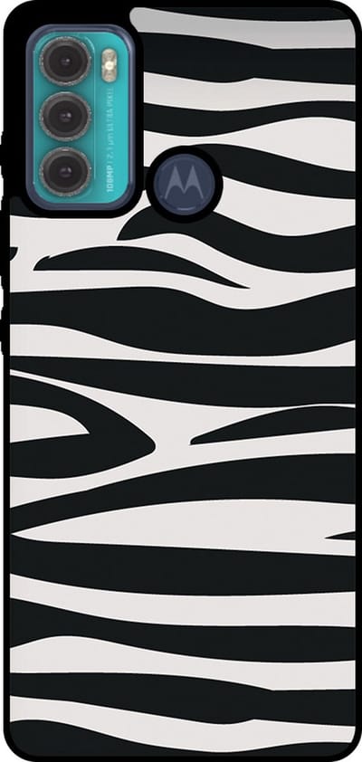 Smartphonica Telefoonhoesje Geschikt voor Motorola Moto G60 met zebra opdruk - TPU backcover case zebra design - Zwart Wit geschikt voor Motorola Moto G60