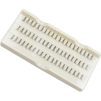 1 Doos Valse Wimper Set Planten Graft Kit Enkele 60 Clusters Kunstvezel Wimper Tool white