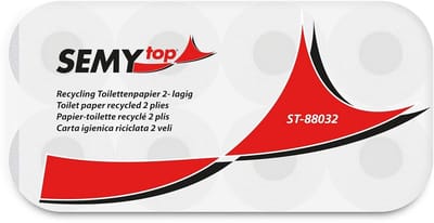 Voordelig 2-laags Gerecycled Toiletpapier Wit - 32 Rollen (250 Vellen per Rol)