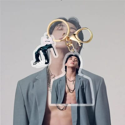 KPOP BTS Jung Kook Solo Seven JK Plastic Keyring Acrylic Keychain Bangtan Boys GOLDEN variant 5 [Sleutelhanger]