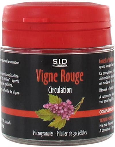 S.I.D Nutrition Circulatie Rode Wijnstok 30 Capsules