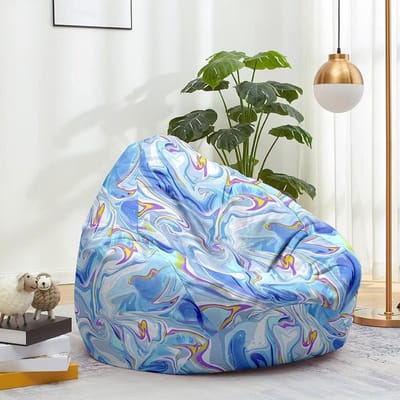 Zitzakhoes - Zitkussen hoes - Ontspannen Zitten - Machinewasbaar - 70x80 cm - Tie-Dye Blauw