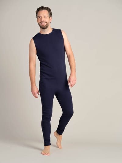 Body voor volwassenen | Rugritssluiting | Lange pijpen | Donkerblauw | M