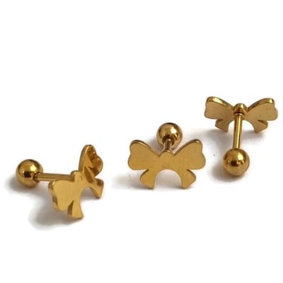 Aramat Jewels | Piercings | Helixpiercing Strik Chirurgisch Staal Goudkleur | | | |8mm | Staal | Volwassenen | Verkleurd niet