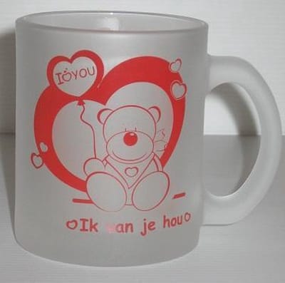 Kwikki bierglas Ik van je hou