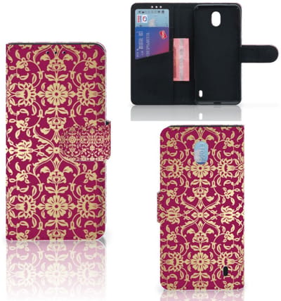 Wallet Case Nokia 1 Plus Barok Pink