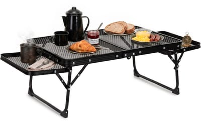 Springos Campingtafel - Vouwtafel - Inklapbaar - Opvouwbaar - 89x40x27 cm - Zwart