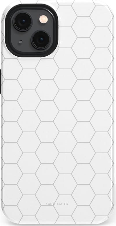 Casetastic Hoesje Geschikt voor Apple iPhone 13 Magsafe - Stijlvolle Beschermende Duo-layer Case - Zilverraat