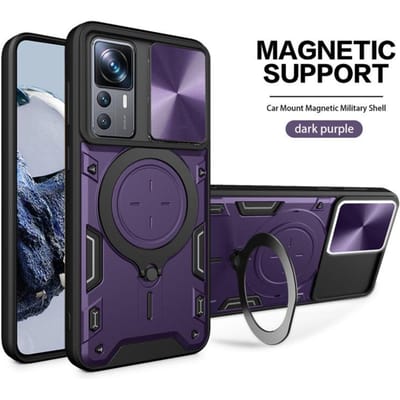 Voor Xiaomi 12T Pro Hoes Schokbestendig Armor Schuif Camera Bescherm Coque Voor Xiaomi Mi12T Mi 12T 12 T Pro Xiaomi12T Ringhouder Cover For Xiaomi 12T