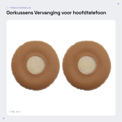 Dailygoods- Oorbeschermers Eiwit Leer - Vervangende Oorkussens - Compatibel met AKG Y40/Y30/Y45/Y45BT - Diameter 5.5cm - Eenvoudig te installeren - Lossless Geluidskwaliteit