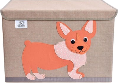 Opvouwbare Speelgoedkist - Opbergdoos Kinderen - Speelgoed Opbergen - Dieren Thema Ontwerp - 53x36x36 cm - Hond