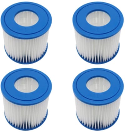 Dailygoody - Vervangende filterpatroon - 4-pack zwembadfilters - Opvouwbaar ontwerp - Blauw - Geschikt voor filterpomp - Economisch alternatief -