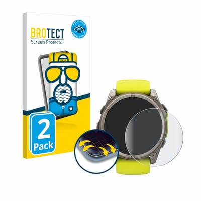 BROTECT - Screenprotector voor Garmin Fenix 8 Solar (51 mm) - Folie Beschermfolie matte volledig dekking 2 Stuks
