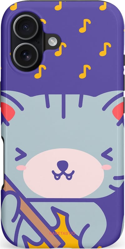 Casetastic hoesje geschikt voor Apple iPhone 17 - MagSafe - Dubbellaagse bescherming - Katten beat - Fashion Case - Lavendel Zilver