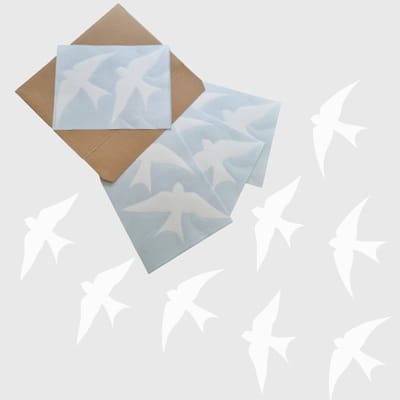 Zelfklevende raamstickers vogels Zwaluwen – 8-delig – Permanente raamdecoratie voor binnen en buiten
