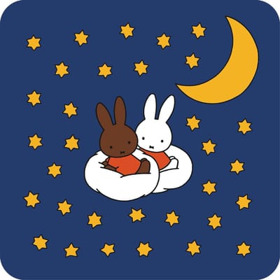 Kreisy Nijntje Sleep - Speelmat Pluche Nacht - Wasbaar - Antislip - 60x60 cm - Vierkant