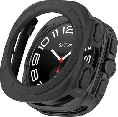 Strap-it PC hard case hoesje - geschikt voor de Samsung Galaxy Watch Ultra / Ultra 2025 47mm (zwart)