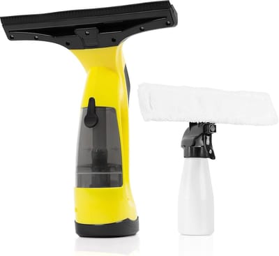 Elektrische Raamreiniger - Ramen Poetsen Apparaat - Streeploos Ramen Wassen - Inclusief Sprayfles - 33 x 28 x 11 cm