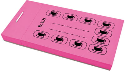 CombiCraft consumptiekaarten koffiekopicoon fuchsia – per 5 boekjes van 50 kaarten