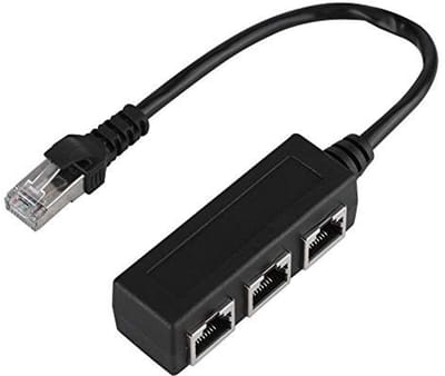 Allecto - Ethernet-kabeladapter - RJ45-splitter - 1 naar 3 - LAN-verdeler - Ethernet netwerk splitter - Geschikt voor internetgebruik - Adapterkabel