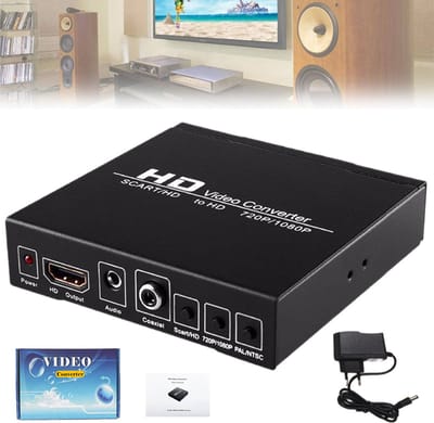 SCART naar HDMI-adapter - SCART- en HDMI-kabels - Videoadapters - SCART naar HDMI-converters - HDMI naar HDMI-videoconverters - Audiosplitter met RGB-ondersteuning