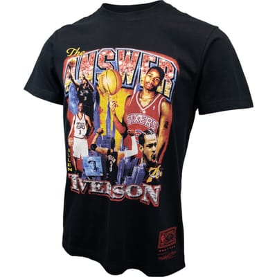 Mitchell And Ness NBA Philadelphia 76ers Vintage Iverson T-shirt Zwart