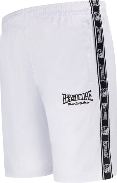 100% Hardcore Korte Trainingsbroek Essential Wit - Maat: S