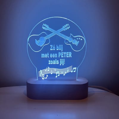 LED lamp liefste PETER | gitaar | liefste peter | peter vragen | peter worden | peetoom vragen | peettante worden | cadeau | geschenkdoos | giftbox | ellerliefste peter