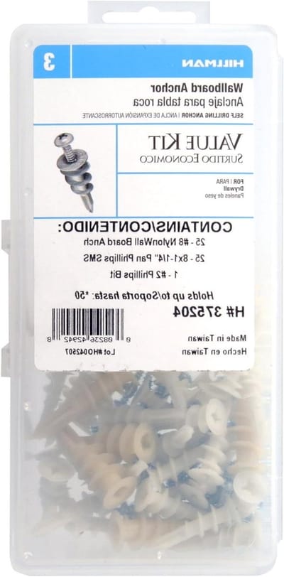 Muur Anker Set - Bevestigingsmateriaal - Stevig Ophangen - 7 Maten Inclusief - 51 Delig - Plastic
