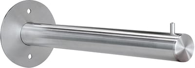 Garderobestang met pin - Kapstok 30cm - RVS Geborsteld
