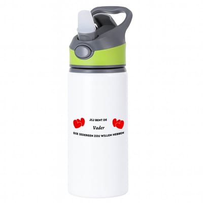 Hacebo® - jij bent de vader die iedereen zou willen hebben waterfles met rietje groen - Vader - geweldige papa - liefste vader - verjaardag - cadeau - kado - bedankje - geschenk - water fles - 650ML